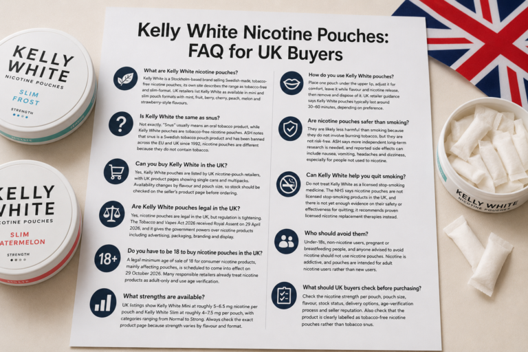 Kelly White Nicotine Pouches: FAQ for UK Buyers